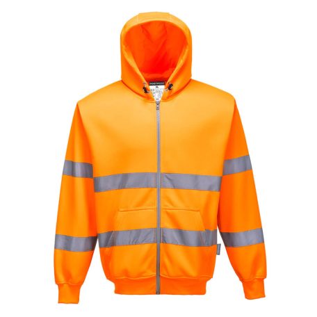 B305ORRXXL Portwest Hi-Vis cipzáros pulóver