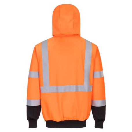 B315OBRXXXL Portwest Hi-Vis kéttónusú kapucnis pulóver