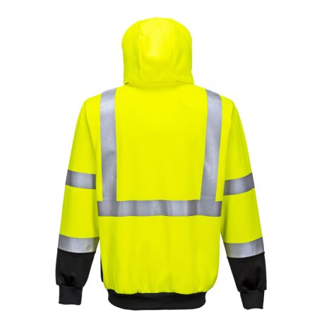 B315YBRXXXL Portwest Hi-Vis kéttónusú kapucnis pulóver