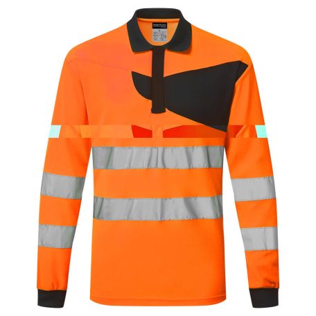 PW220OBRXL Portwest PW2 Hi-Vis Polo Shirt L/S