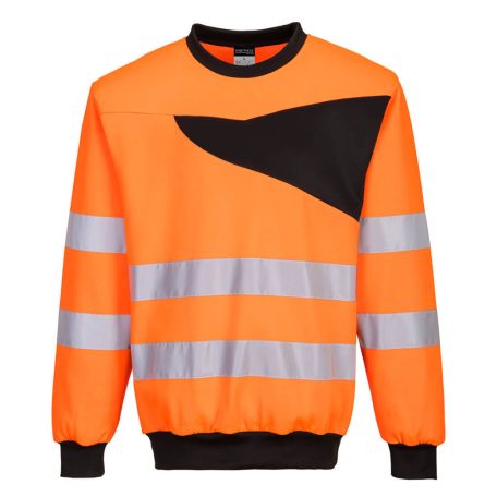 PW277OBRXXXL Portwest PW2 Hi-Vis Crewneck Sweatshirt