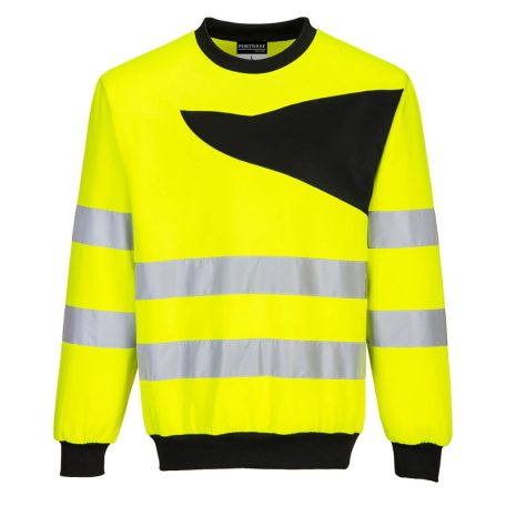 PW277YBRL Portwest PW2 Hi-Vis Crewneck Sweatshirt