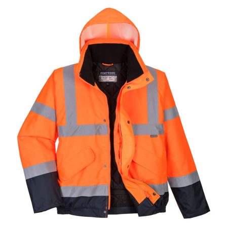 S266ONRM Portwest Hi-Vis kéttónusú bomber kabát