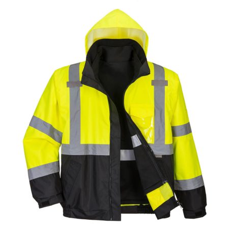 S365YBRXXL Portwest Hi-Vis prémium 3 az 1-ben bomber kabát